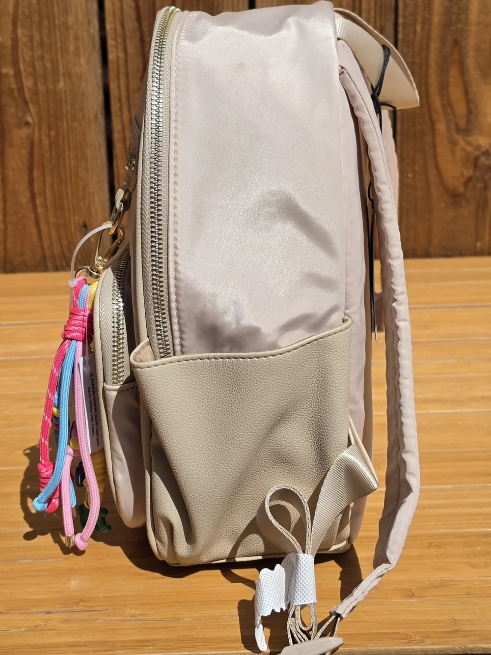 Madden NYC Women's Dome Core Backpack in khaki NWT